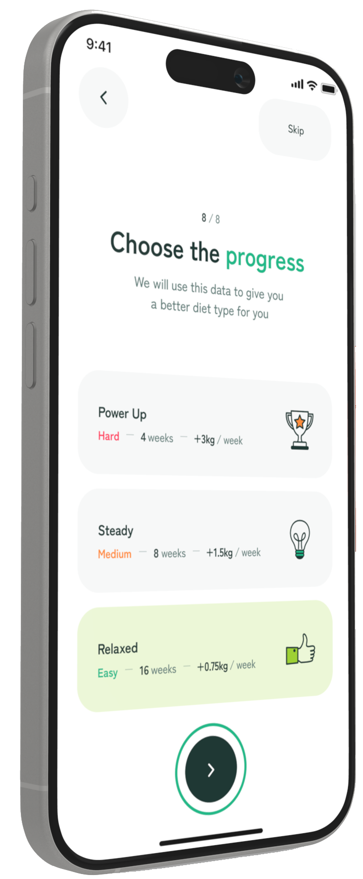 Nutrio app screens